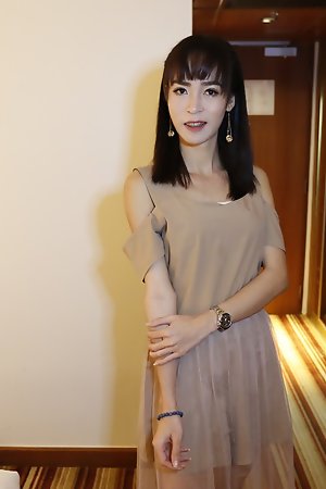 24yo busty Thai shemale gets a facial after sucking tourists big white cock